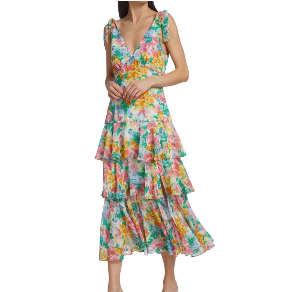 WAYF Floral Midi Dress